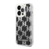 Karl Lagerfeld Liquid Glitter Monogram Apple iPhone 14 Pro hátlap tok, fekete