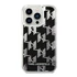 Karl Lagerfeld Liquid Glitter Monogram Apple iPhone 14 Pro hátlap tok, fekete