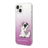 Karl Lagerfeld Choupette Fun Apple iPhone 14 Plus hátlap tok, rózsaszín
