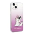 Karl Lagerfeld Choupette Fun Apple iPhone 14 Plus hátlap tok, rózsaszín