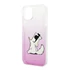 Karl Lagerfeld Choupette Fun Apple iPhone 14 Plus hátlap tok, rózsaszín
