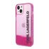 Karl Lagerfeld Liquid Glitter Elong Apple iPhone 14 Plus hátlap tok, rózsaszín