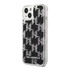 Karl Lagerfeld Liquid Glitter Monogram Apple iPhone 14 Plus hátlap tok, fekete