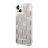 Karl Lagerfeld Liquid Glitter Monogram Apple iPhone 14 Plus hátlap tok, ezüst