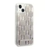 Karl Lagerfeld Liquid Glitter Monogram Apple iPhone 14 Plus hátlap tok, ezüst