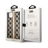 Karl Lagerfeld Monogram Stripe Apple iPhone 14 Plus hátlap tok, barna