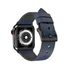 Phoner Stitch Apple Watch műbőr/szilikon szíj, 49/45/44/42mm, éjkék
