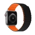 Phoner Rever Apple Watch forgatható mágneses szilikon szíj, 41/40/38mm, S/M, fekete/narancs