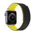 Phoner Rever Apple Watch forgatható mágneses szilikon szíj, 41/40/38mm, S/M, fekete/sárga