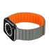 Phoner Rever Apple Watch forgatható mágneses szilikon szíj, 41/40/38mm, S/M, szürke/narancs