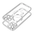 Electro Mag Apple iPhone 14 Pro Max MagSafe szilikon tok kameravédő-lencsével, ezüst
