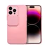 Slide Apple iPhone 13 Pro Max, kameravédős szilikon tok, rózsaszín
