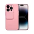 Slide Apple iPhone 14 Pro, kameravédős szilikon tok, rózsaszín