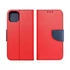 Fancy Apple iPhone 15 Pro Max flip tok, piros/kék