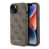 Guess 4G Metal Gold Logo Apple iPhone 15 hátlap tok, barna