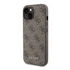 Guess 4G Metal Gold Logo Apple iPhone 15 hátlap tok, barna