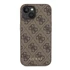 Guess 4G Metal Gold Logo Apple iPhone 15 hátlap tok, barna