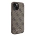 Guess 4G Metal Gold Logo Apple iPhone 15 hátlap tok, barna