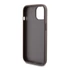 Guess 4G Metal Gold Logo Apple iPhone 15 hátlap tok, barna