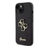 Guess Glitter Script Big 4G Apple iPhone 15 hátlap tok, fekete
