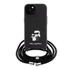 Karl Lagerfeld Crossbody Saffiano Metal Pin Karl Apple iPhone 15 Plus hátlap tok, fekete