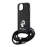 Karl Lagerfeld Crossbody Saffiano Metal Pin Karl Apple iPhone 15 Plus hátlap tok, fekete