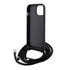 Karl Lagerfeld Crossbody Saffiano Metal Pin Karl Apple iPhone 15 Plus hátlap tok, fekete