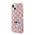 Karl Lagerfeld Monogram Choupette Apple iPhone 15 hátlap tok, rózsaszín