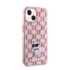 Karl Lagerfeld Monogram Choupette Apple iPhone 15 hátlap tok, rózsaszín