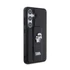 Karl Lagerfeld Gripstand Saffiano Karl&Choupette Pins Samsung Galaxy S24 tok, fekete