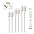 4smarts PremiumCord USB-C töltő- és adatkábel szett adapterrel, átalakítóval, 60W, 0.5+1.5+3M, fehér / ezüst