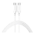4smarts High FlexUSB-C / USB-C Szilikon töltő- és adatkábel, 60W 1.5m, fehér