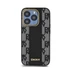 DKNY PU Leather Checkered Pattern Apple iPhone 15 Pro Magsafe tok, fekete