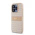 DKNY PU Leather Repeat Pattern Tonal Stripe Apple iPhone 15 Pro tok, rózsaszín