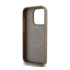 DKNY PU Leather Repeat Pattern Bottom Stripe Apple iPhone 15 Pro tok, barna