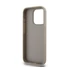 DKNY PU Leather Checkered Pattern and Stripe Apple iPhone 15 Pro tok, bézs