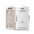DKNY PU Leather Checkered Pattern and Stripe Apple iPhone 15 Pro tok, rózsaszín