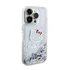 Hello Kitty Liquid Glitter Electroplating Head Logo Apple iPhone 15 Pro hátlap tok, átlátszó