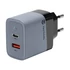 Tactical Microgrid töltő adapter USB-A+ USB-C, GaN, 45W, szürke