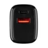 Tactical Base Plug Dual gyorstöltő adapter USB-A+ USB-C, 20W, fekete