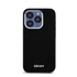 DKNY Liquid Silicone Silver Metal Logo Magsafe iPhone 15 Pro hátlap tok, fekete