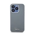 DKNY Liquid Silicone Silver Metal Logo Magsafe iPhone 15 Pro hátlap tok, szürke
