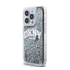 DKNY Liquid Glitter Arch Logo iPhone 15 Pro hátlap tok, fekete