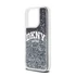 DKNY Liquid Glitter Arch Logo iPhone 15 Pro hátlap tok, fekete