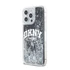 DKNY Liquid Glitter Arch Logo iPhone 15 Pro Max hátlap tok, fekete