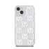 DKNY Liquid Glitter Checkered Pattern iPhone 15 hátlap tok, átlátszó