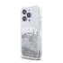DKNY Liquid Glitter Arch Logo iPhone 14 Pro Max hátlap tok, átlátszó