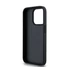 DKNY PU Leather Checkered Pattern and Stripe iPhone 13 Pro Max hátlap tok, fekete