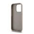 DKNY PU Leather Checkered Pattern and Stripe iPhone 15 Pro Max hátlap tok, bézs