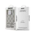 DKNY PU Leather Checkered Pattern and Stripe iPhone 15 Pro Max hátlap tok, bézs